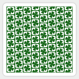 St. Patrick's Day Shamrocks Pattern Sticker